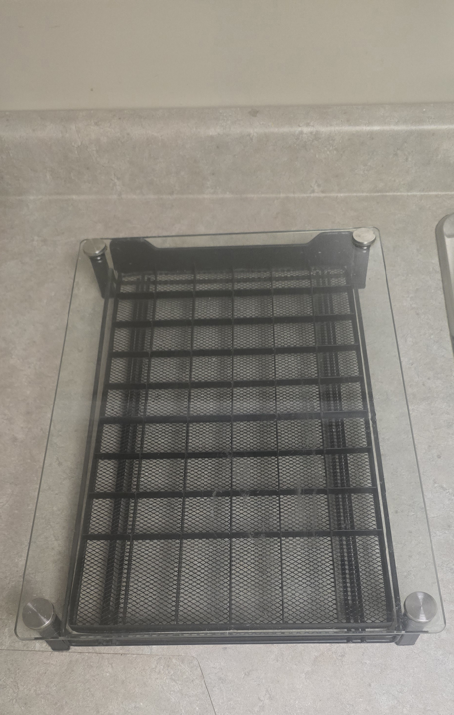 Black Coffee Pod Drawer with Glass Top