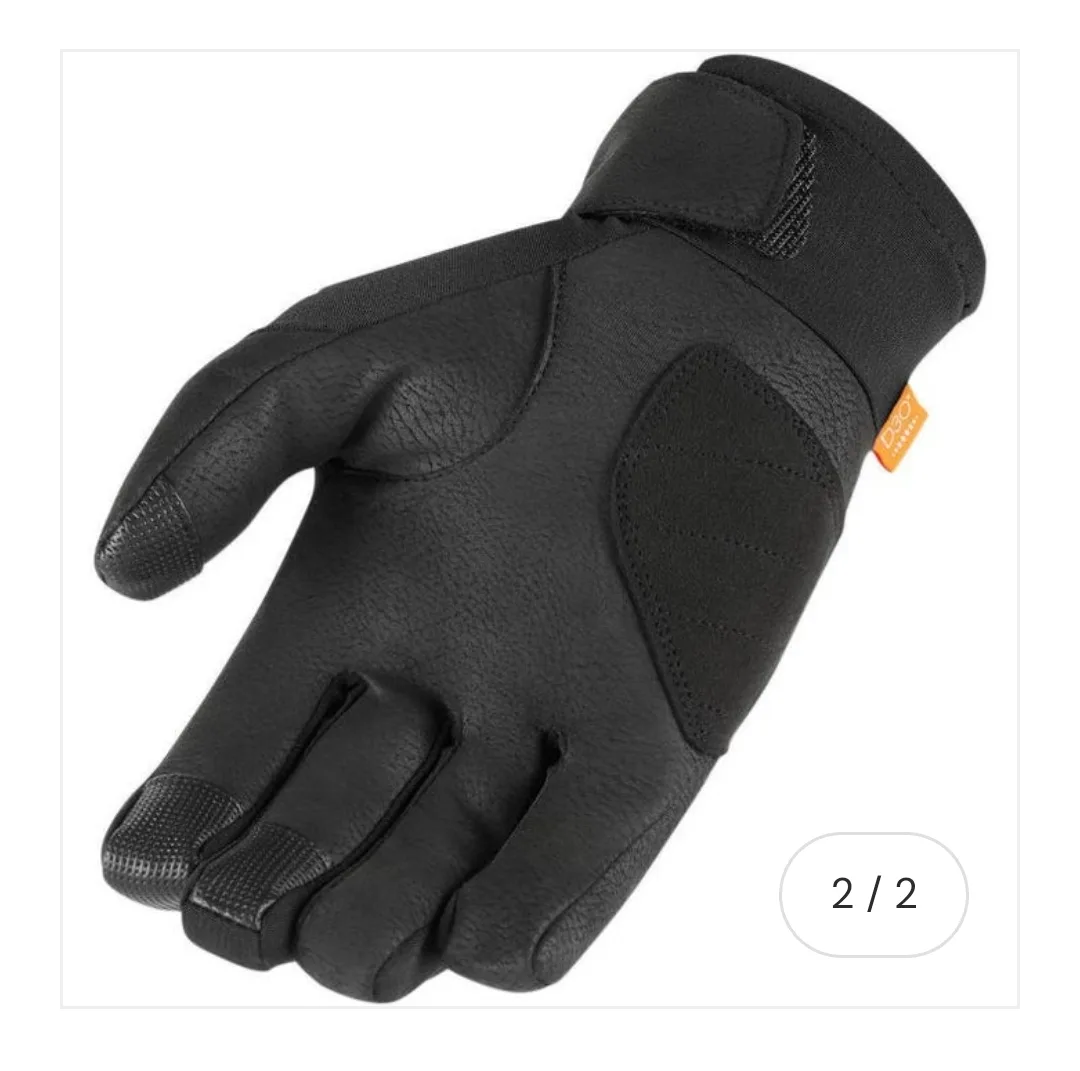 2 Brand New ICON GLOVE TARMAC2 Motorcycle Gloves $80 Pair image indicator(2)