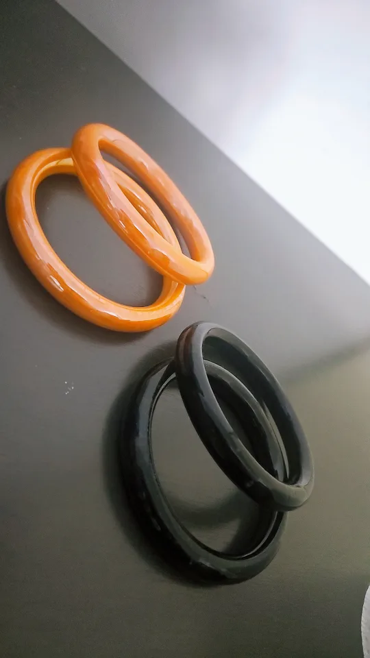 Bangle Bracelets - Orange & Black thumbnail