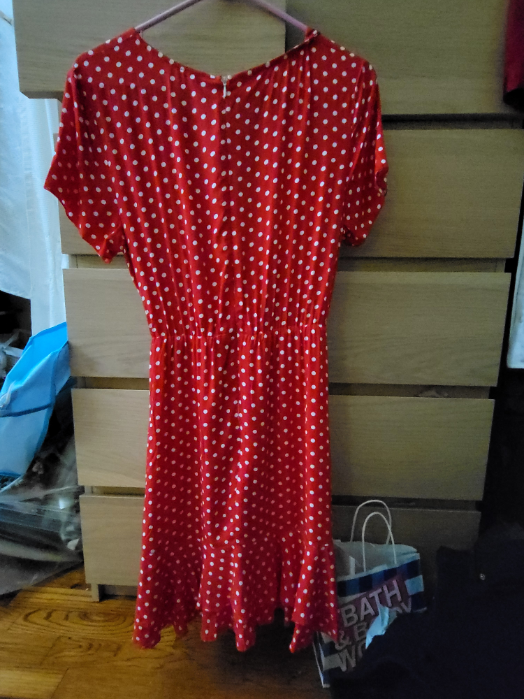 red polka dress small - photo 2