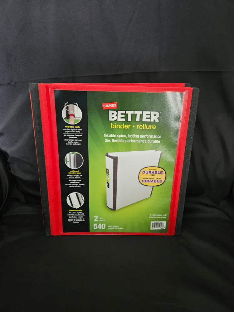 Staples Better Binder - 2 Inch red thumbnail