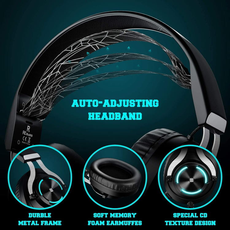 EKSA E3000 Gaming Headset with RGB light Black - photo 5