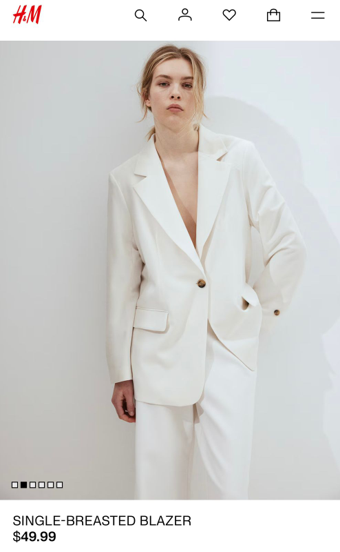 H&M Single-Breasted Blazer - Size S - photo 2