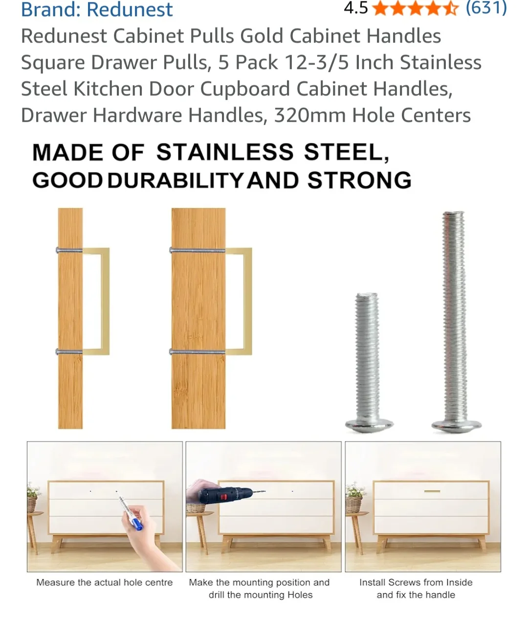 Gold Cabinet Handles image indicator(7)