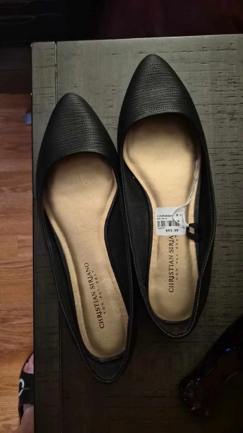 Christian Siriano Black Flats - Size 8.5 image indicator(3)