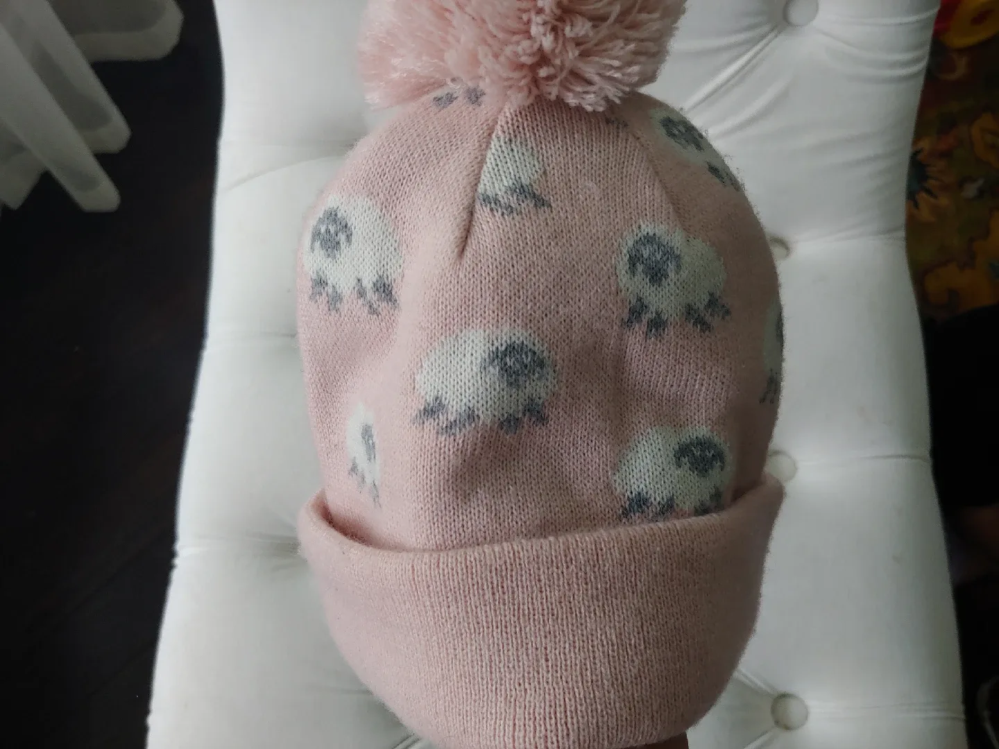 Zara Baby Pink Sheep winter hat-6-12 month image indicator(4)