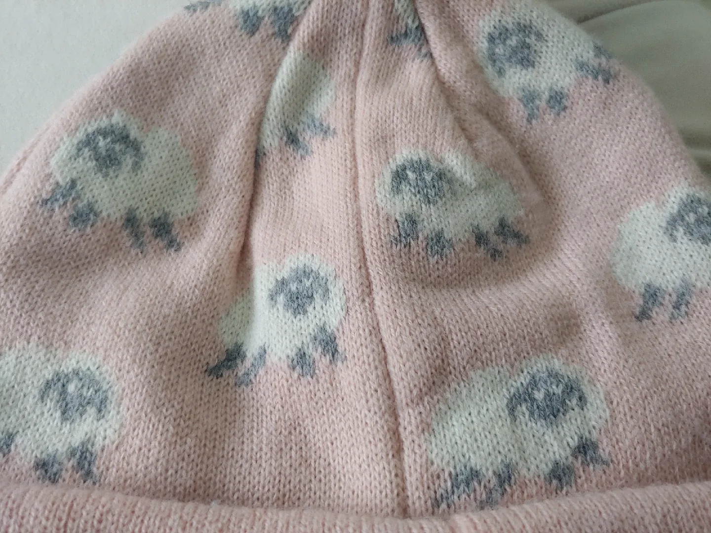 Zara Baby Pink Sheep winter hat-6-12 month image indicator(5)