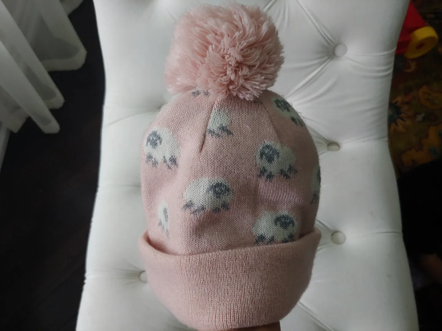 Zara Baby Pink Sheep winter hat-6-12 month image indicator(6)