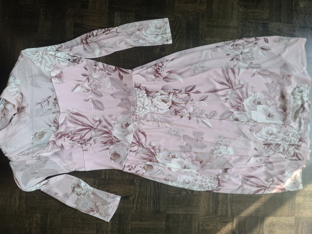 Floral Long Sleeve Dress, Red Lace dress, Pink Top