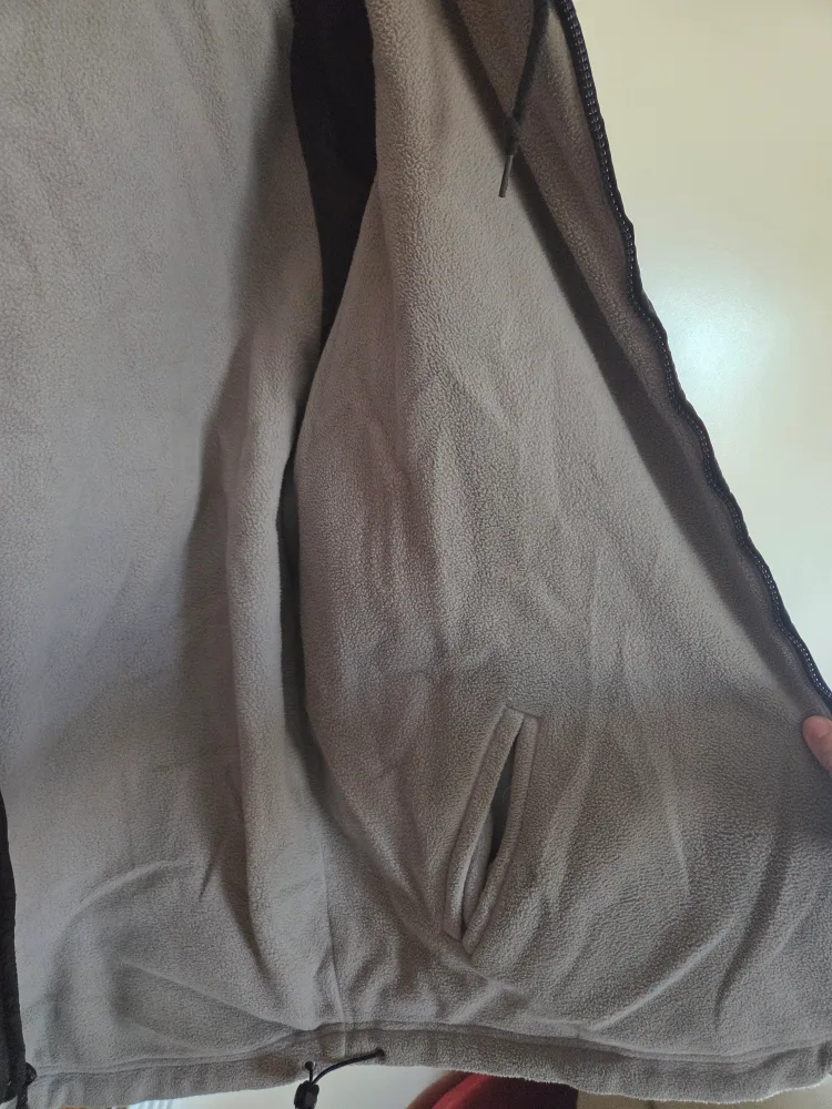 Black hooded jacket with white stripes image indicator(3)