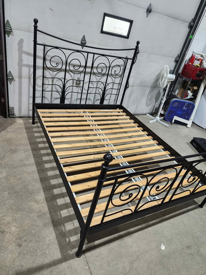 IKEA Noresund double bed frame vintage