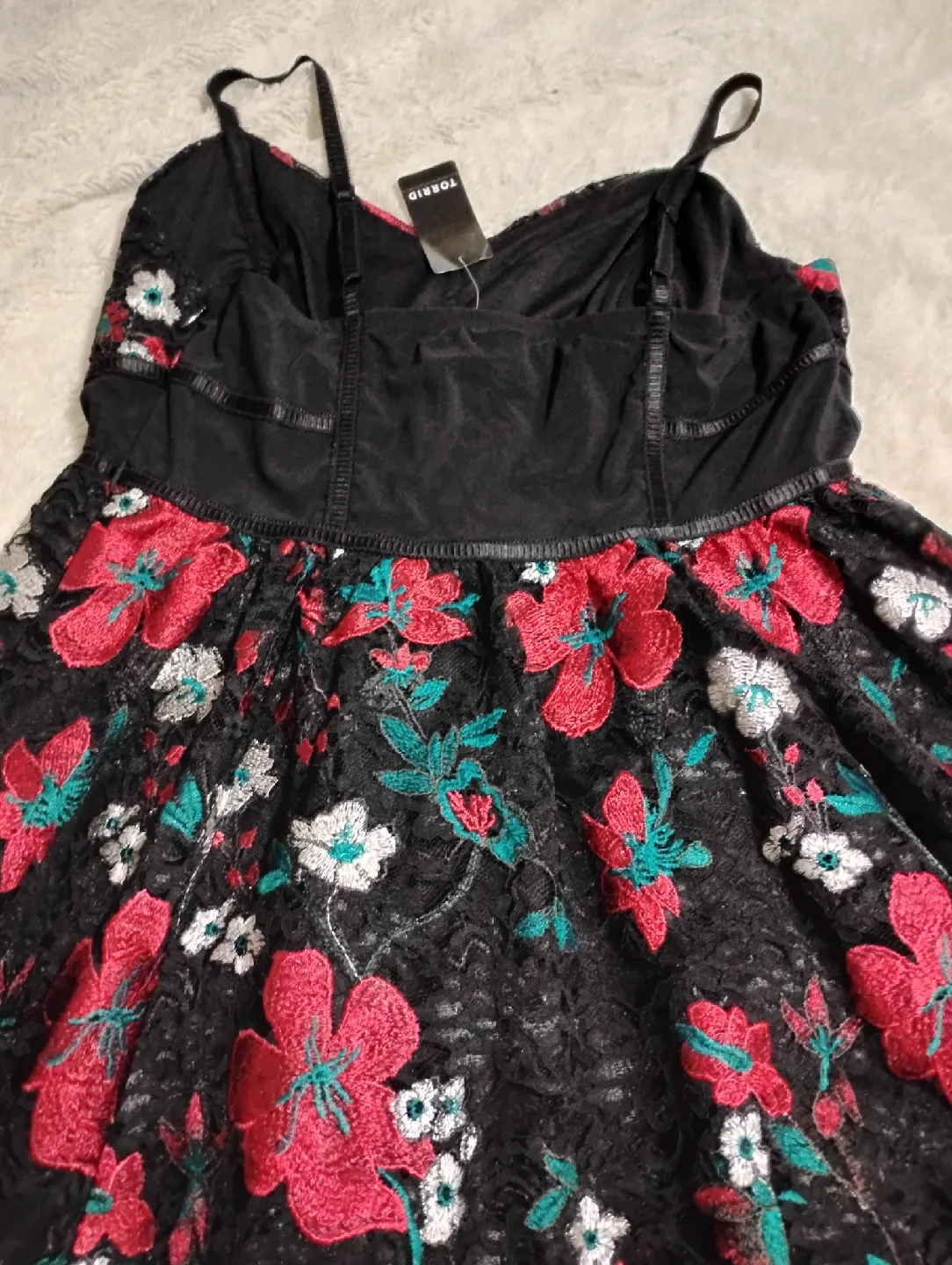 NWT Torrid Black Floral Lace Dress - Size 18 image indicator(2)