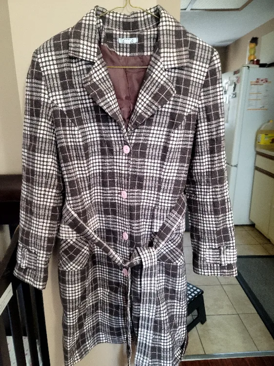 Belted Plaid Coat thumbnail
