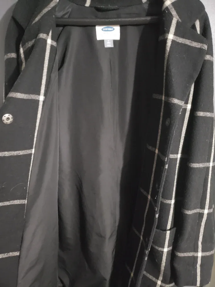 Old Navy Plaid Coat - Size M image indicator(3)