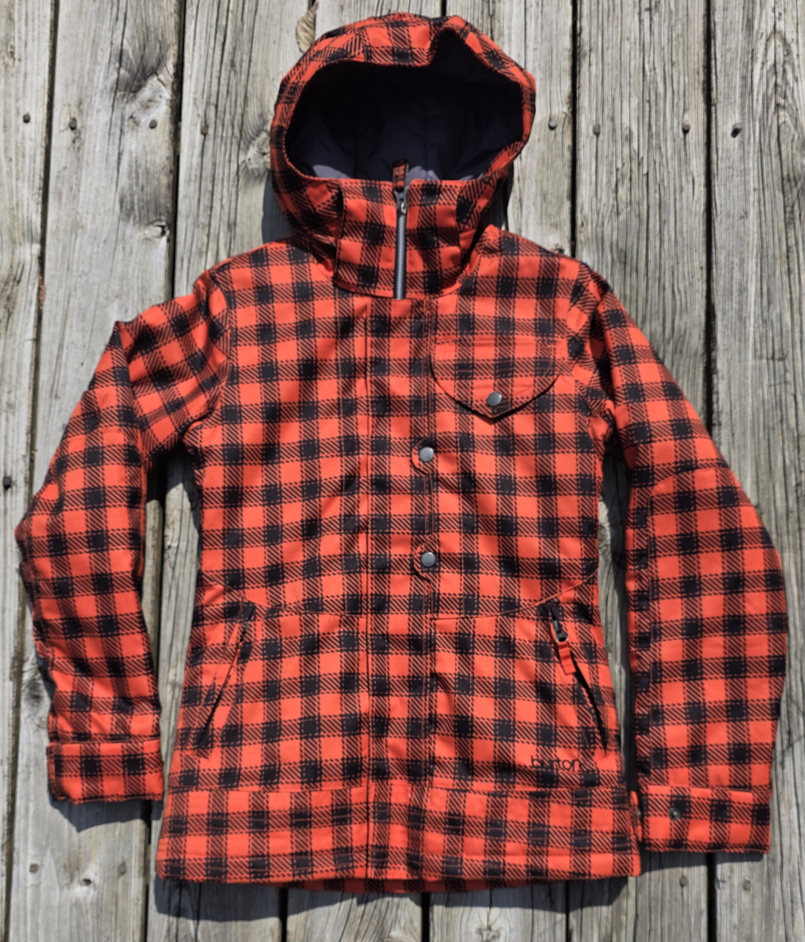 Burton Plaid Snowboard Jacket X-Small - Like-New!