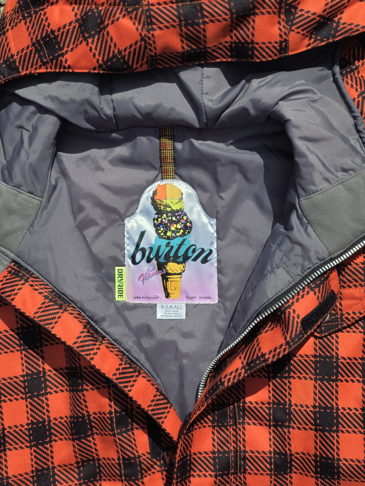 Burton Plaid Snowboard Jacket X-Small - Like-New! - photo 3