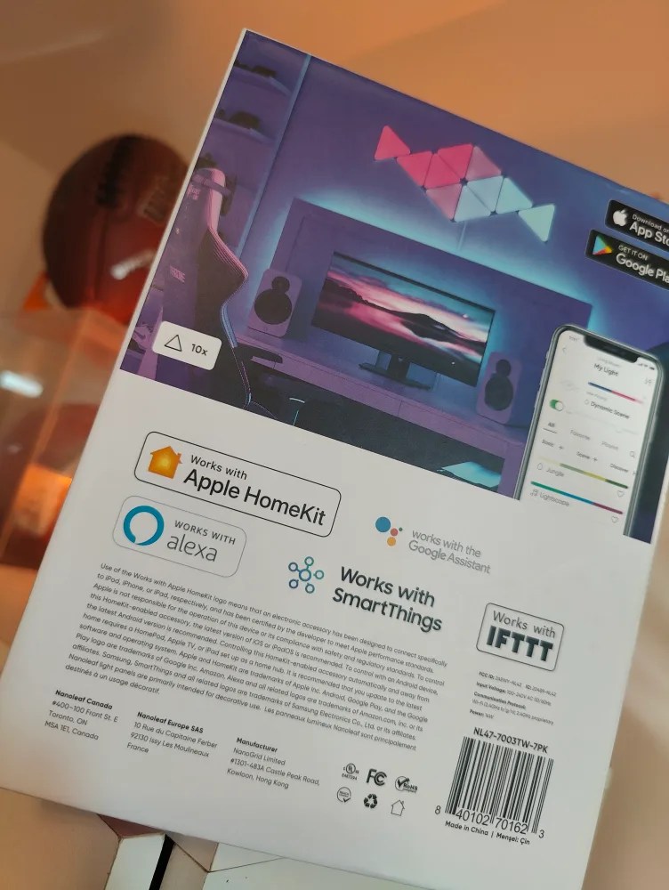 Nanoleaf Shapes Triangles Smarter Kit - 7 Light Panels image indicator(3)