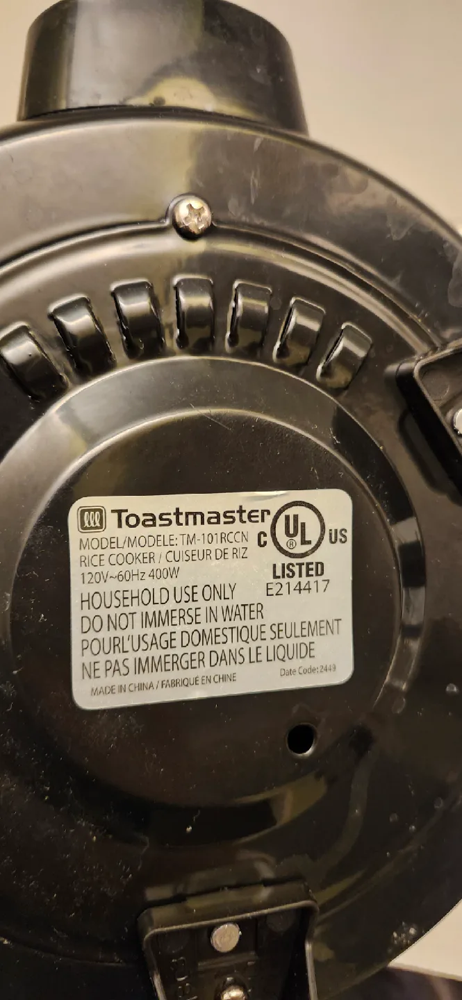 USED Toastmaster Rice Cooker Black 6 cup.PRICE FIRM image indicator(7)