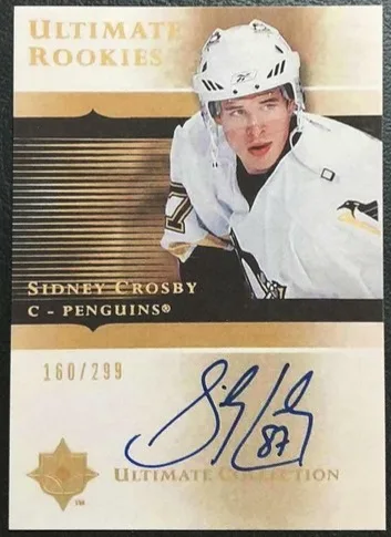 Sidney Crosby Ultimate Rookies Hockey Card REPRINT thumbnail