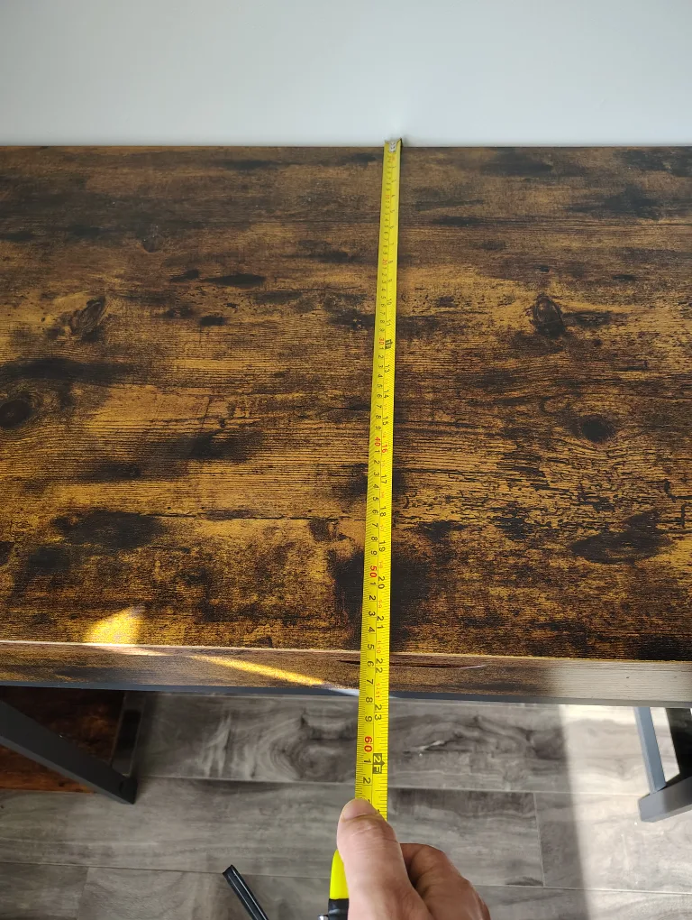 Rustic Brown Computer Desk with Drawer image indicator(5)