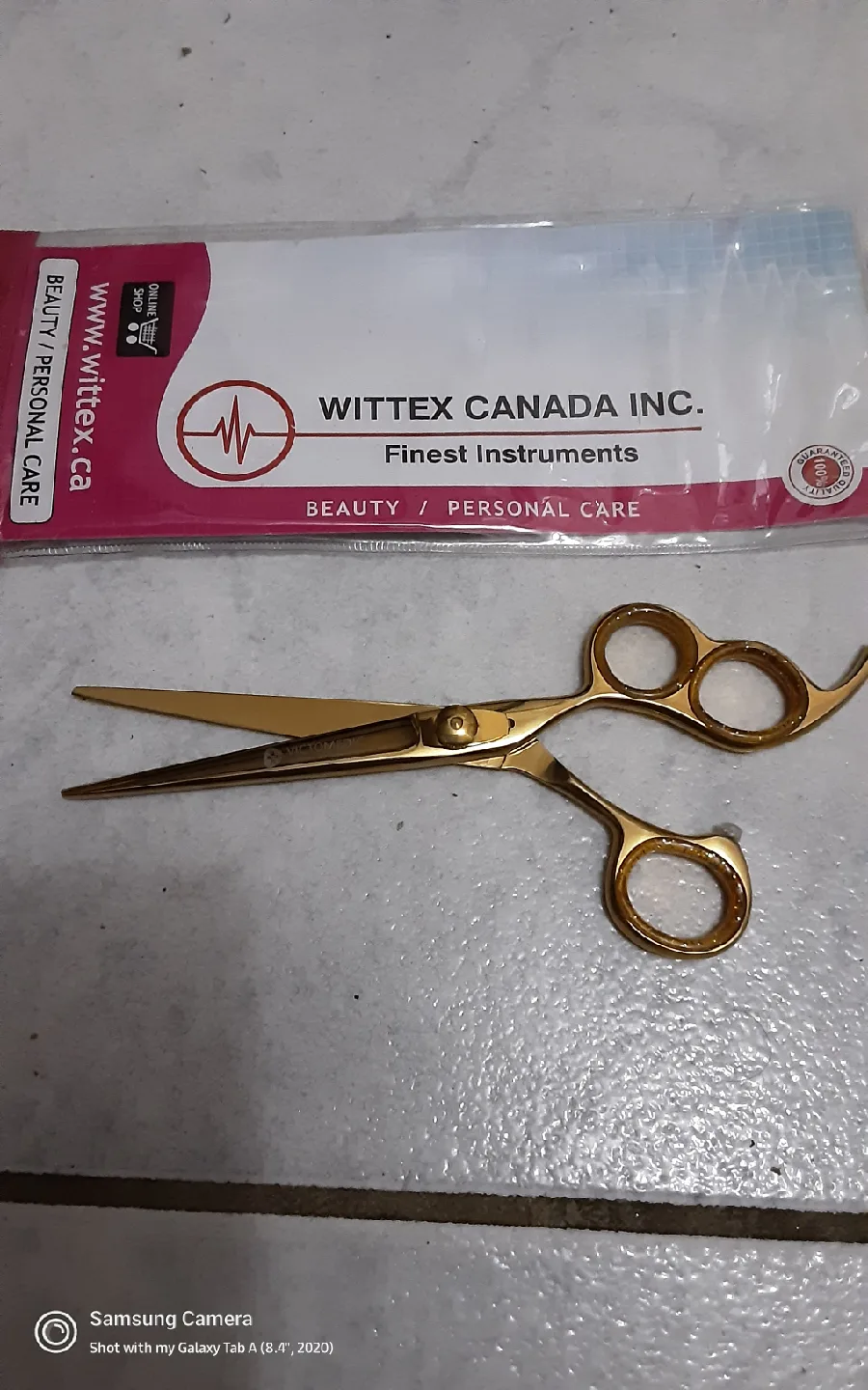 Wittex Canada Inc. Gold Scissors, professional,  very sharp thumbnail