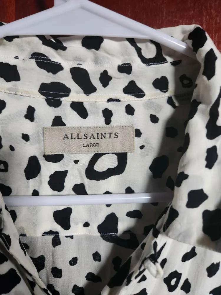 AllSaints Leopard Print Shirt - Size Large image indicator(6)