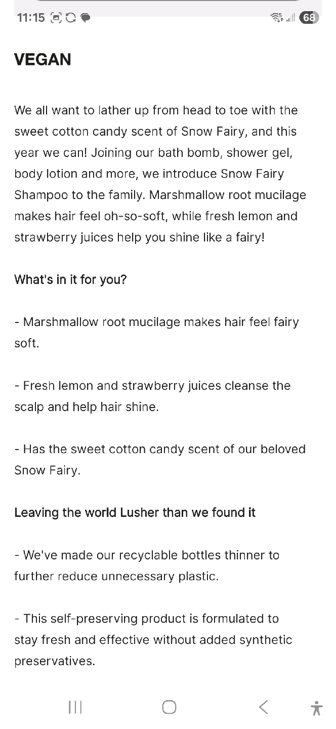 Lush Snow Fairy Shampoo 100ml - photo 2