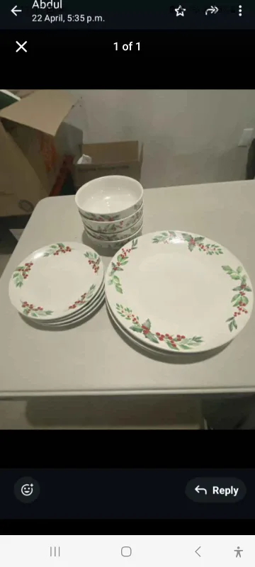 dinner set with serving big size tray new one image indicator(2)