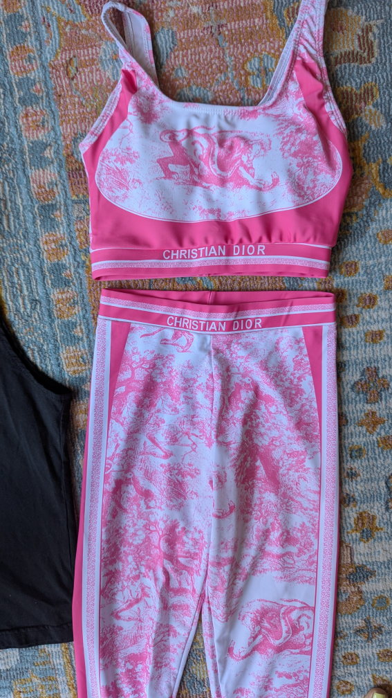Dior Riviera workout set - size small, size 4 - brand new.