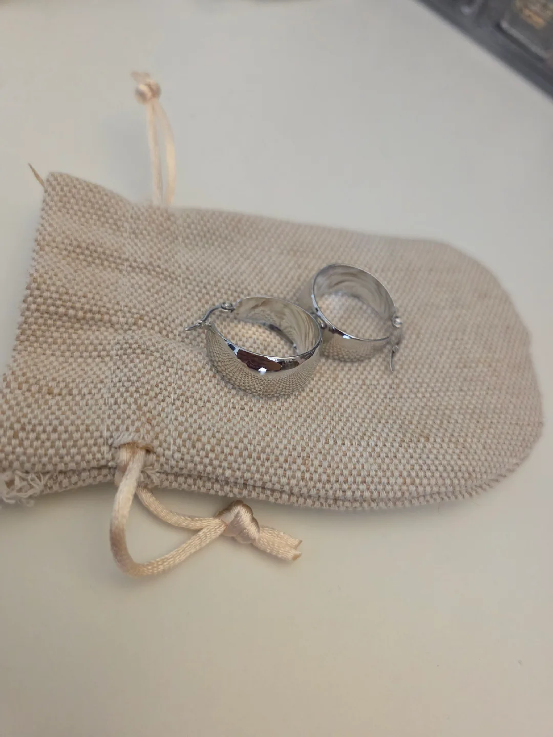 New Silver Hoop Earrings image indicator(3)