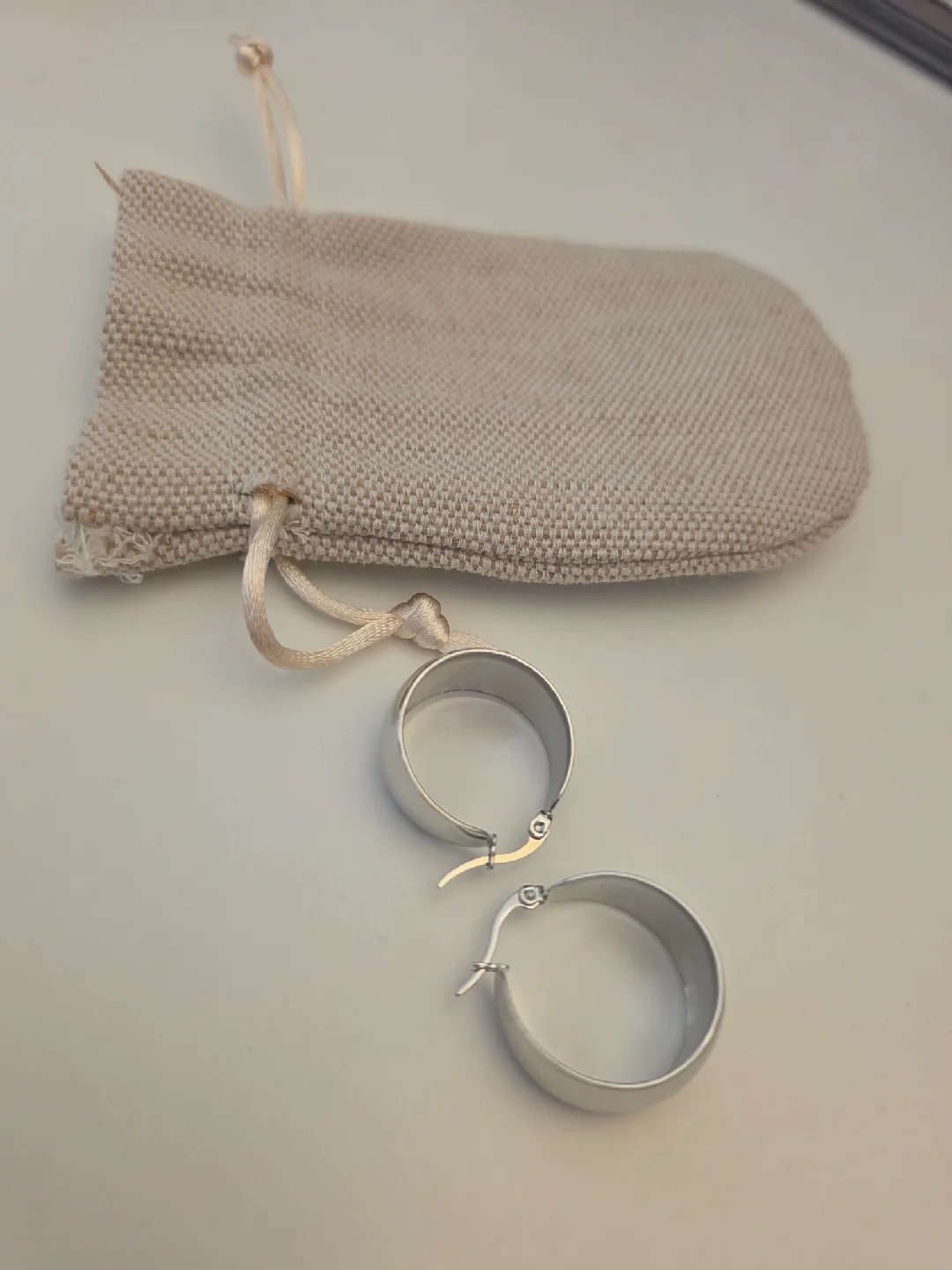 New Silver Hoop Earrings image indicator(5)
