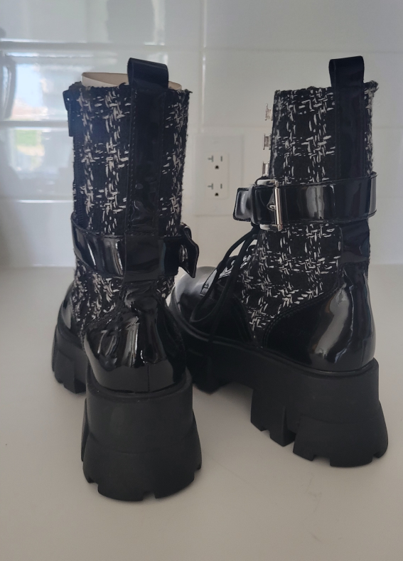 Black Platform Combat Boots Aldos - photo 2