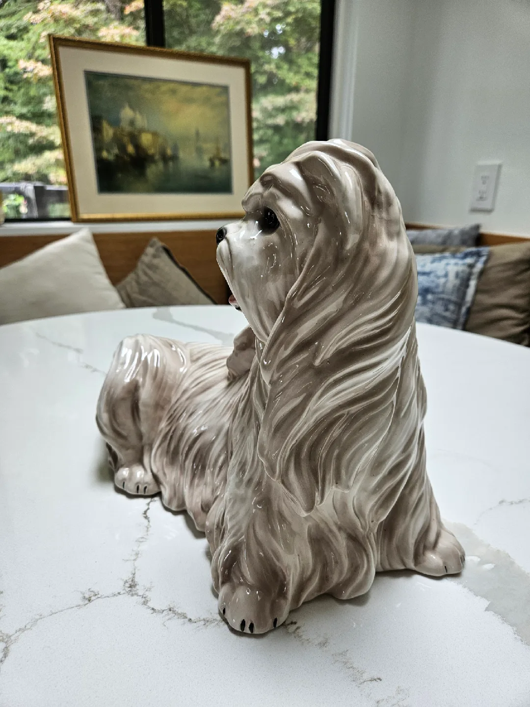 Made in Italy Ronzan Large Ceramic Shih Tzu Dog Figurine image indicator(6)