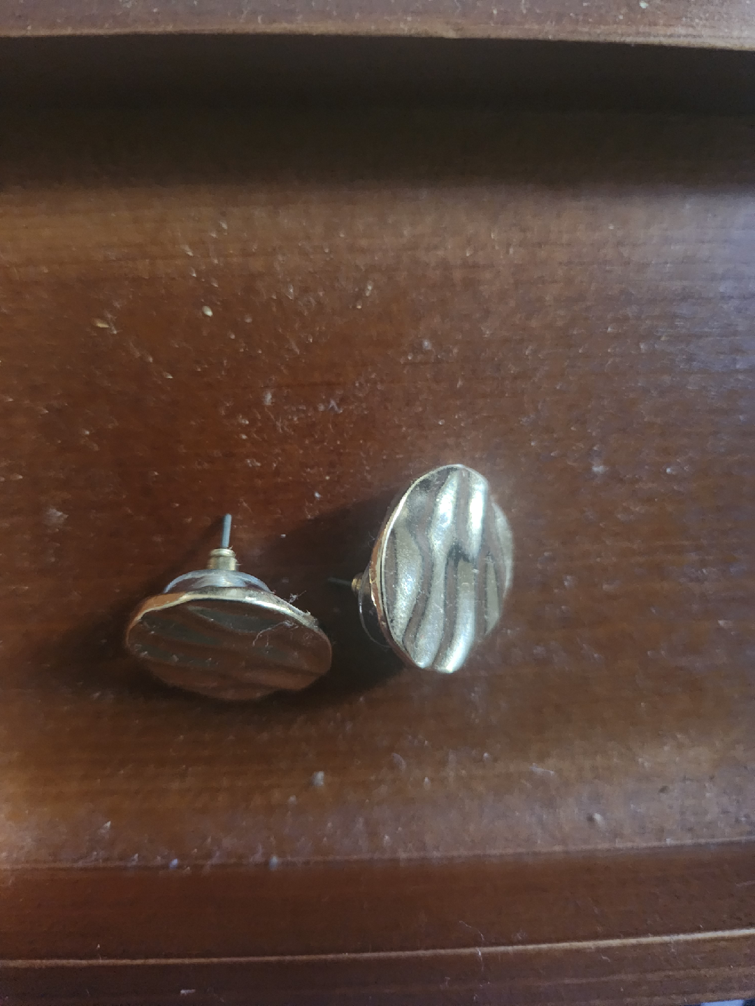 Stud Earrings - Gold Tone