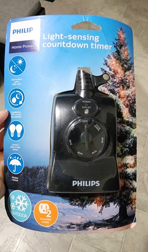 Brand New Philips Light-Sensing Countdown Timer 2-8 Hours image indicator(7)