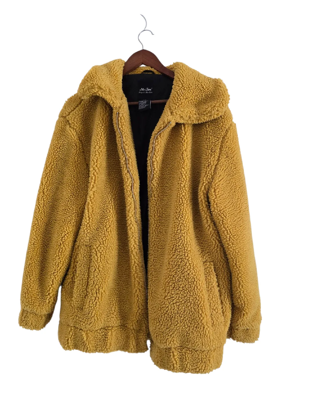 Mia & Tess Yellow Sherpa Jacket thumbnail