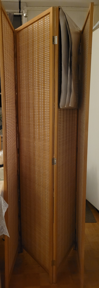 Woven Wood Room Divider Screen - photo 2