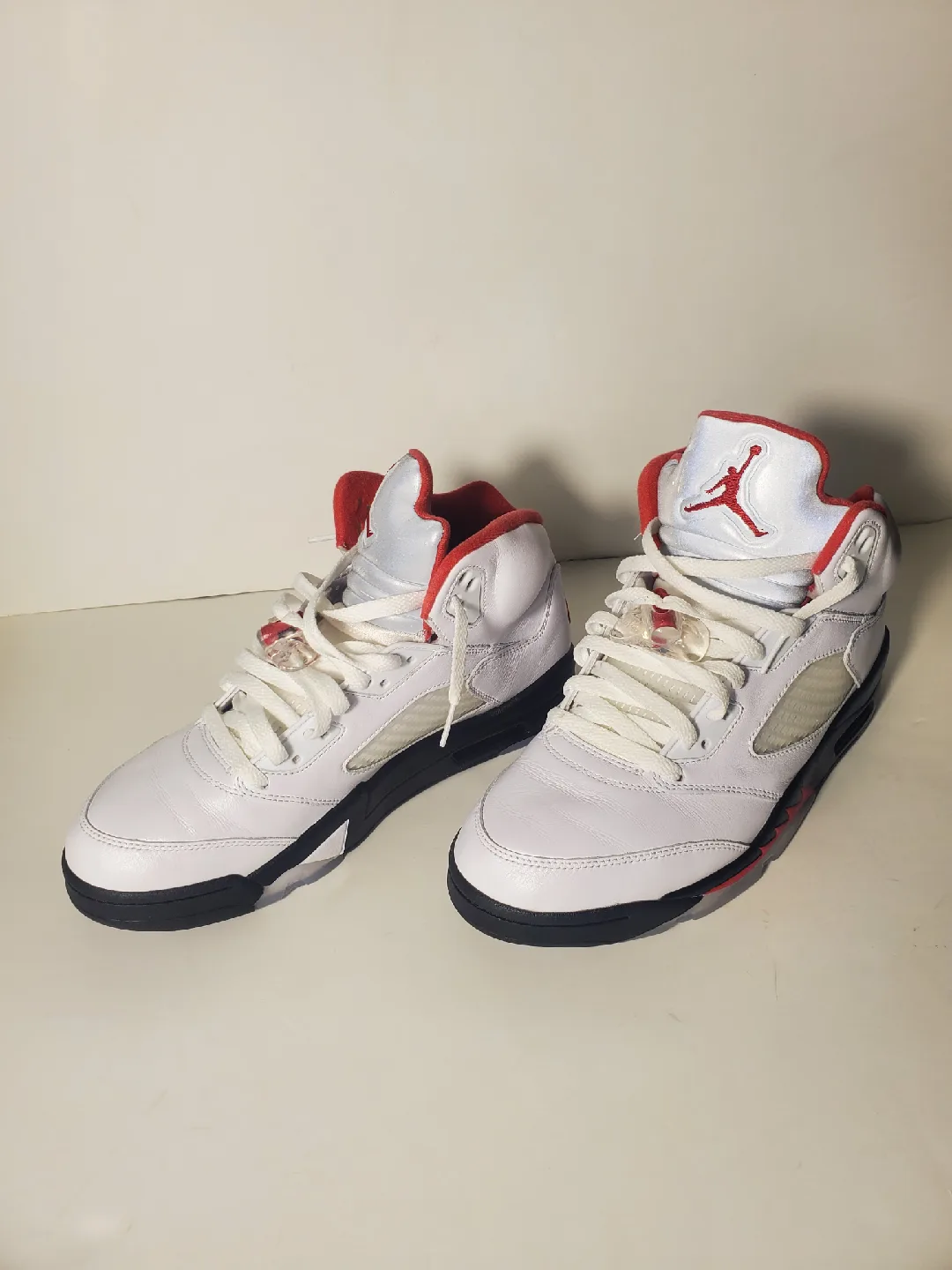 Jordan 5 Retro Fire Red Silver Tongue W/Box DA1911-102 Sz 10 image indicator(10)