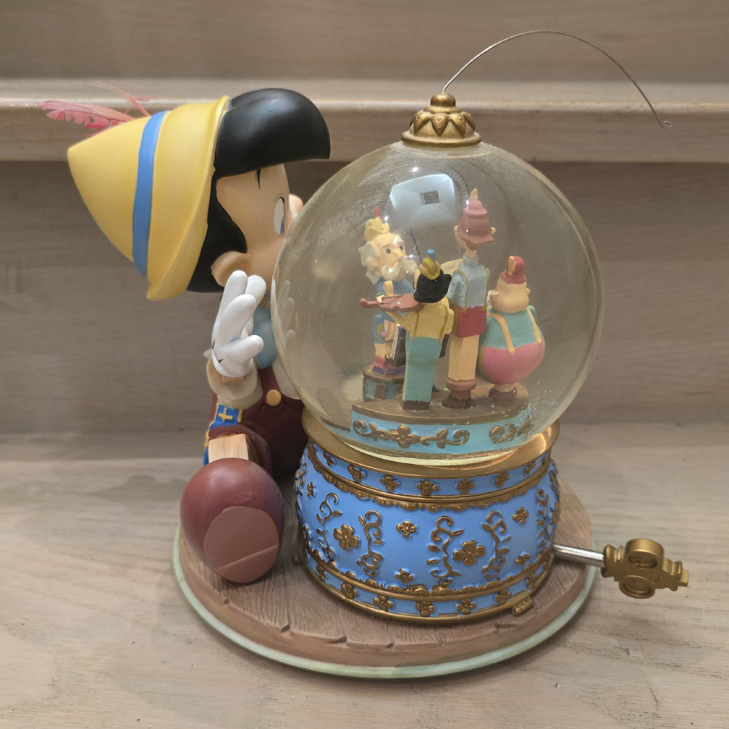Disney Pinocchio and Figaro Musical Snow Globe - Brahm's Waltz - photo 5
