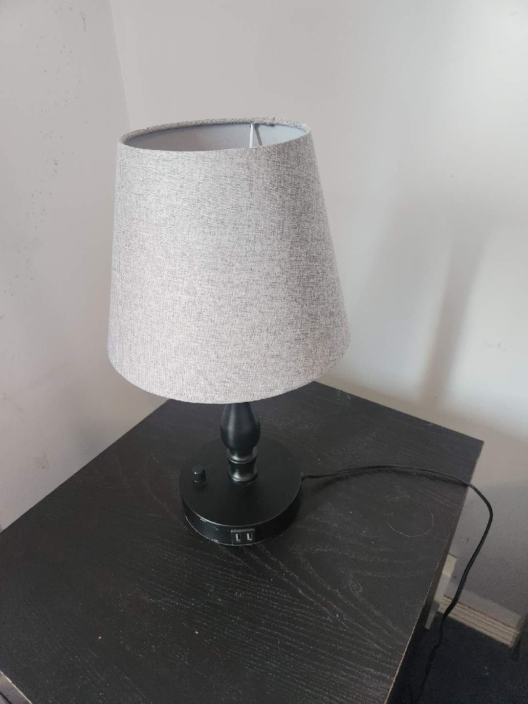 Grey Table Lamp with USB Ports - photo 2
