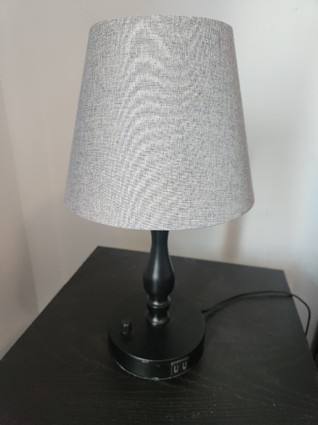 Grey Table Lamp with USB Ports - photo 3