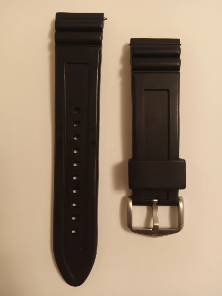 Fossil 22mm Black Silicon Watch Strap - photo 2