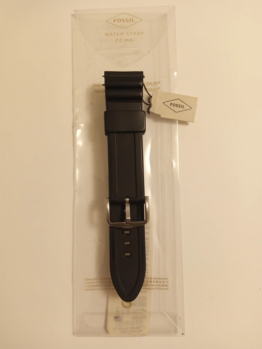 Fossil 22mm Black Silicon Watch Strap - photo 3