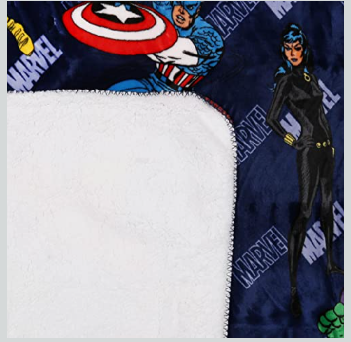 Marvel Avengers super soft Sherpa  Throw Blanket 120cm X 150cm - photo 3