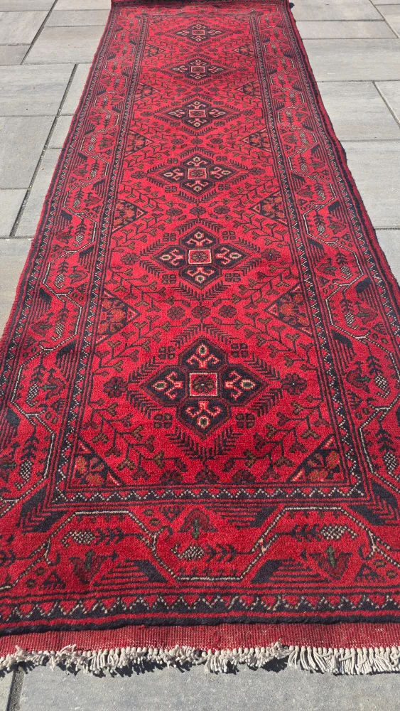 Red Patterned Hallway Runner Rug image indicator(3)
