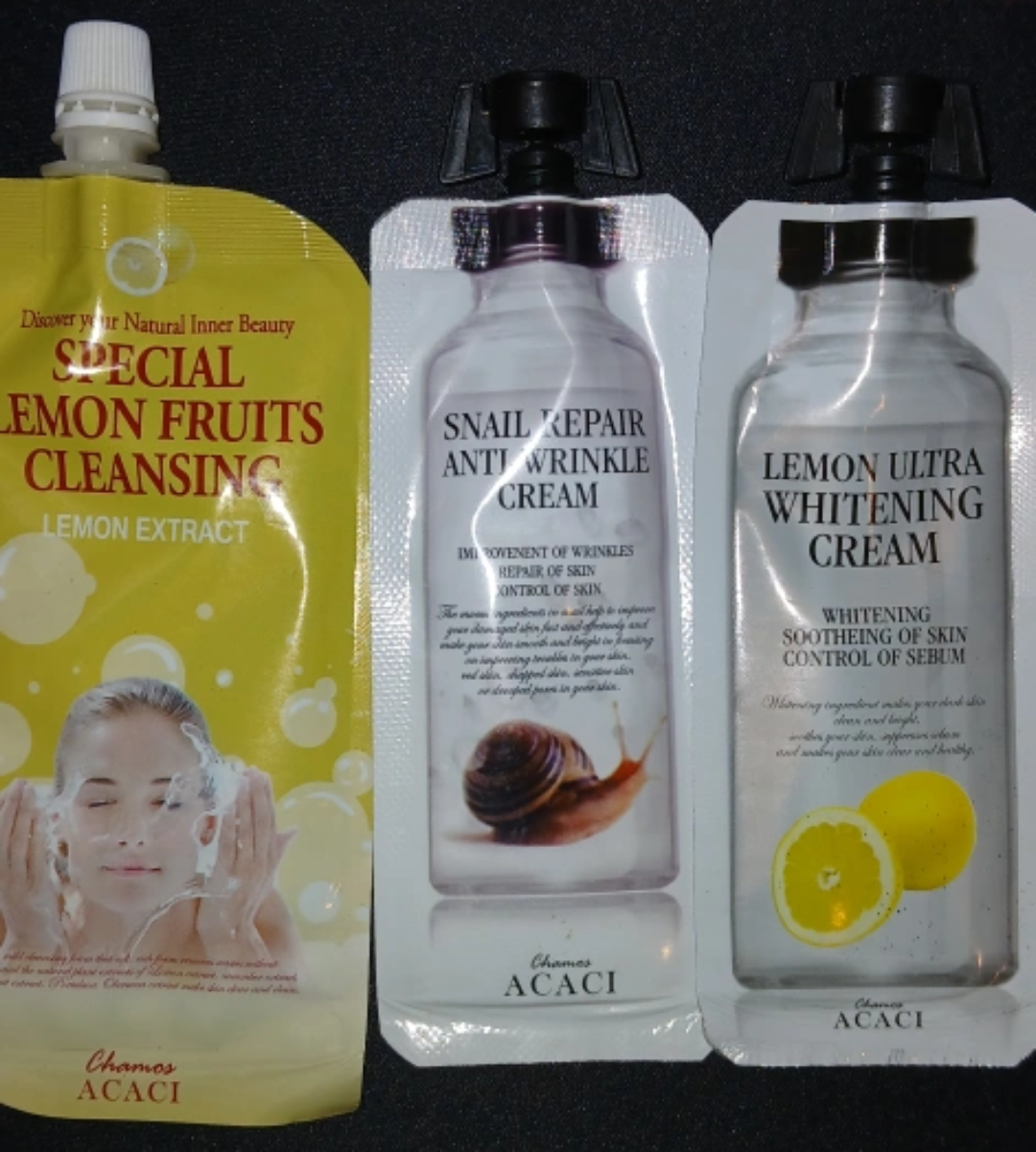 Chamos Acaci Lemon & Snail Cream Set- Korean skincare