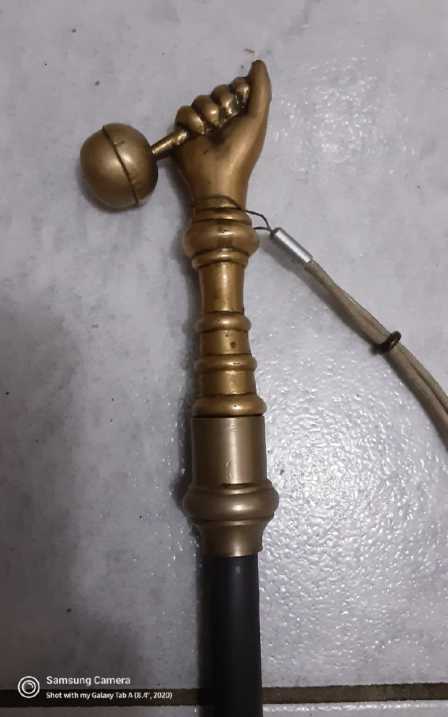 Vintage Walking Stick with Hand Handle,brass handel. image indicator(2)