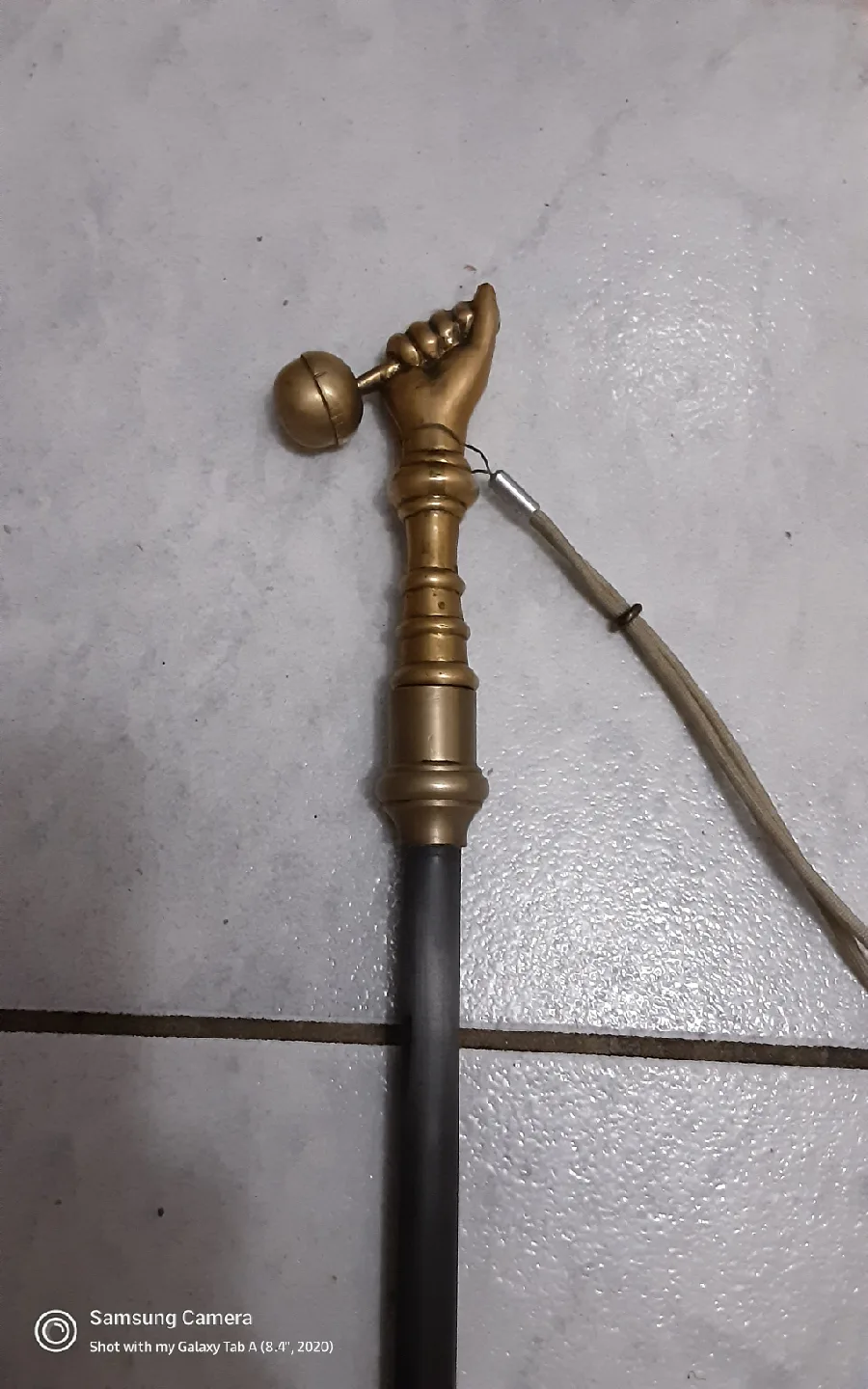 Vintage Walking Stick with Hand Handle,brass handel. image indicator(3)