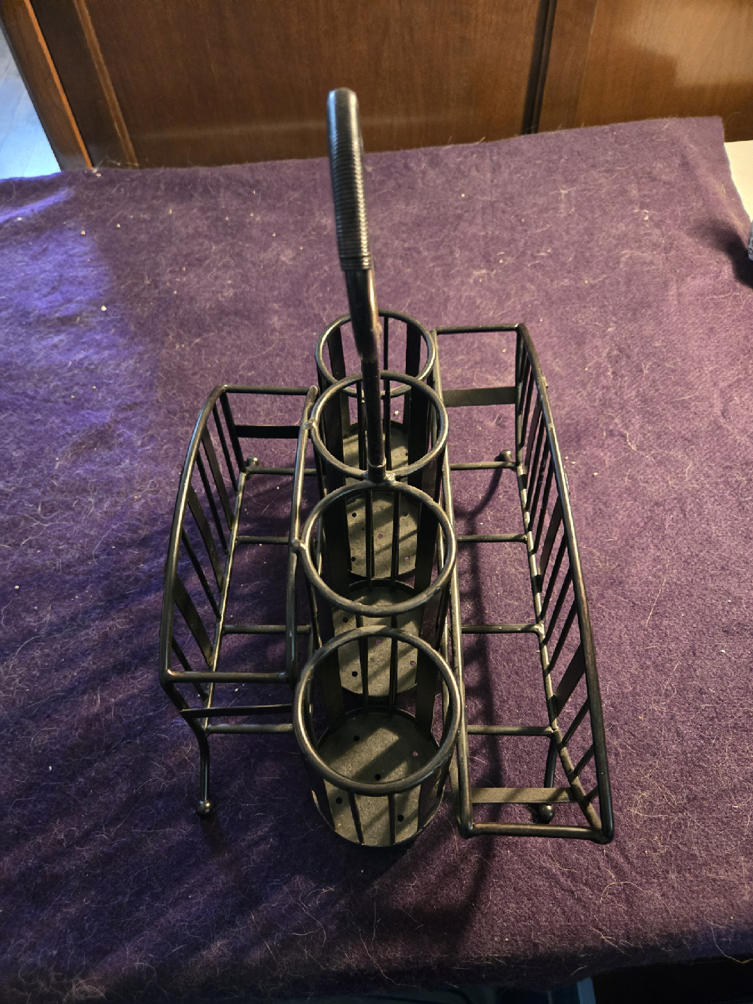 Black Metal Condiment/Utensil Holder - photo 3