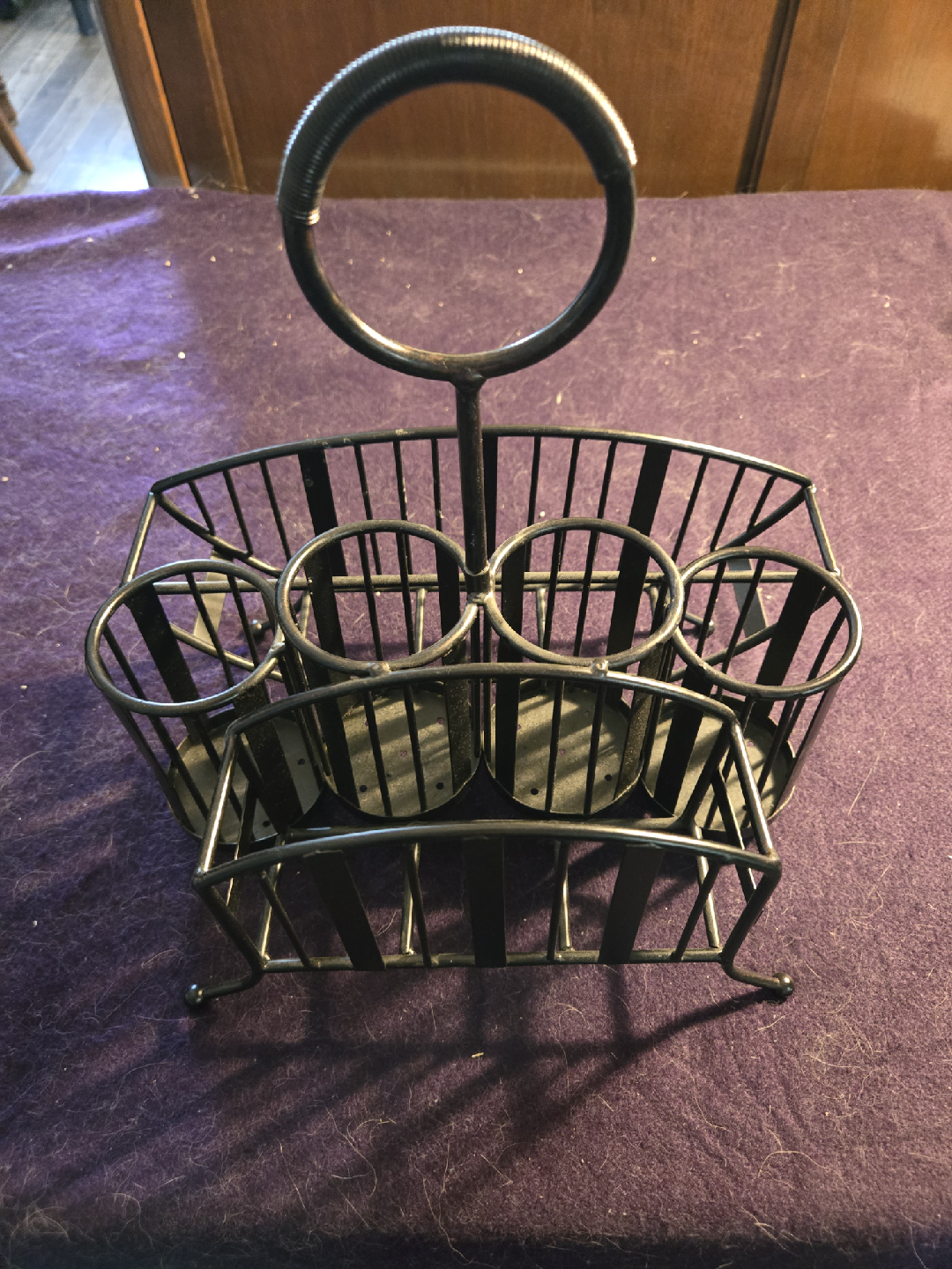 Black Metal Condiment/Utensil Holder - photo 4